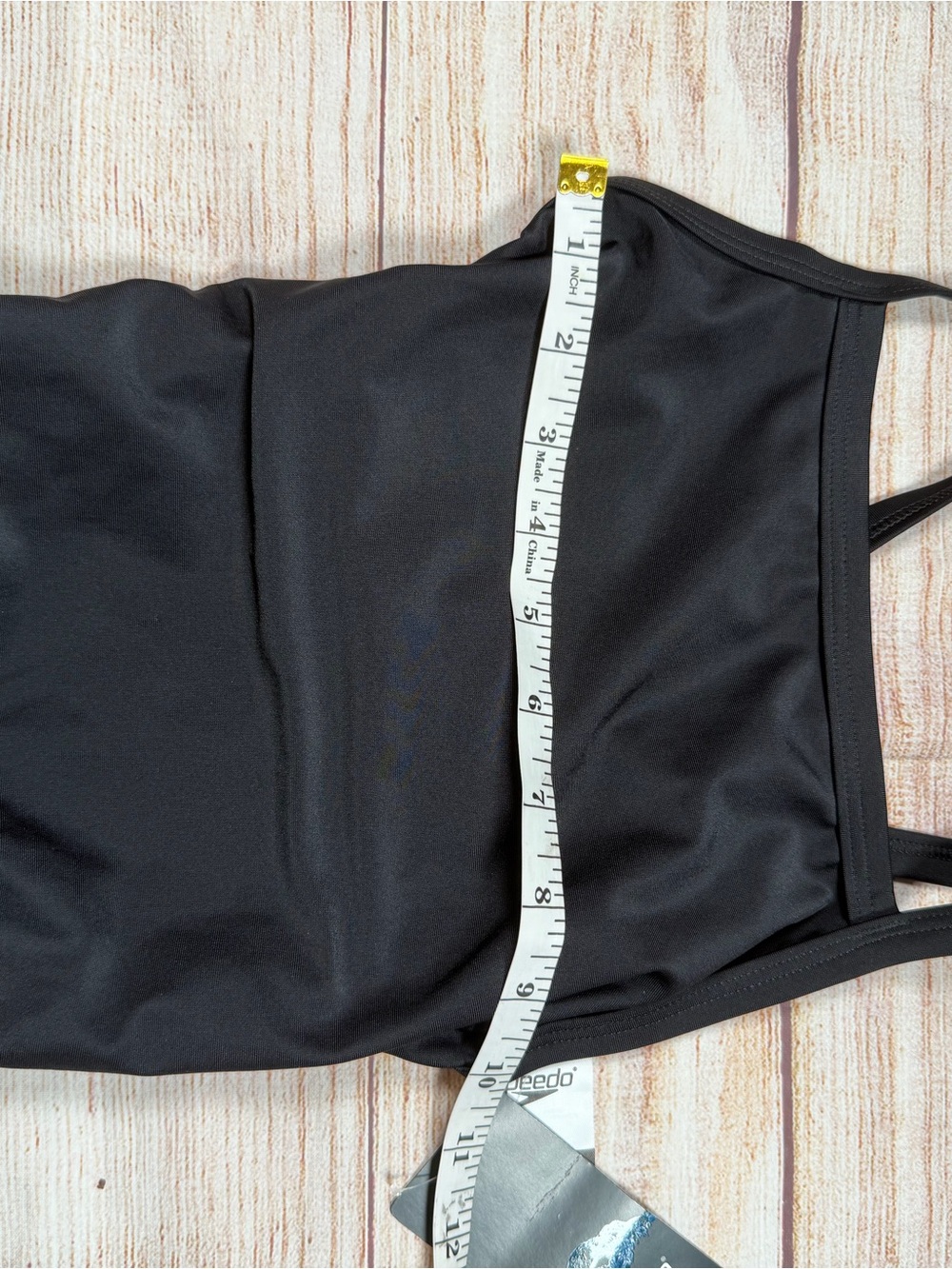 NWT Speedo Black One-Piece Swimsuit Lap Swim Team, Lifeguard, Modest, Trainer 26 - Picture 4 of 7